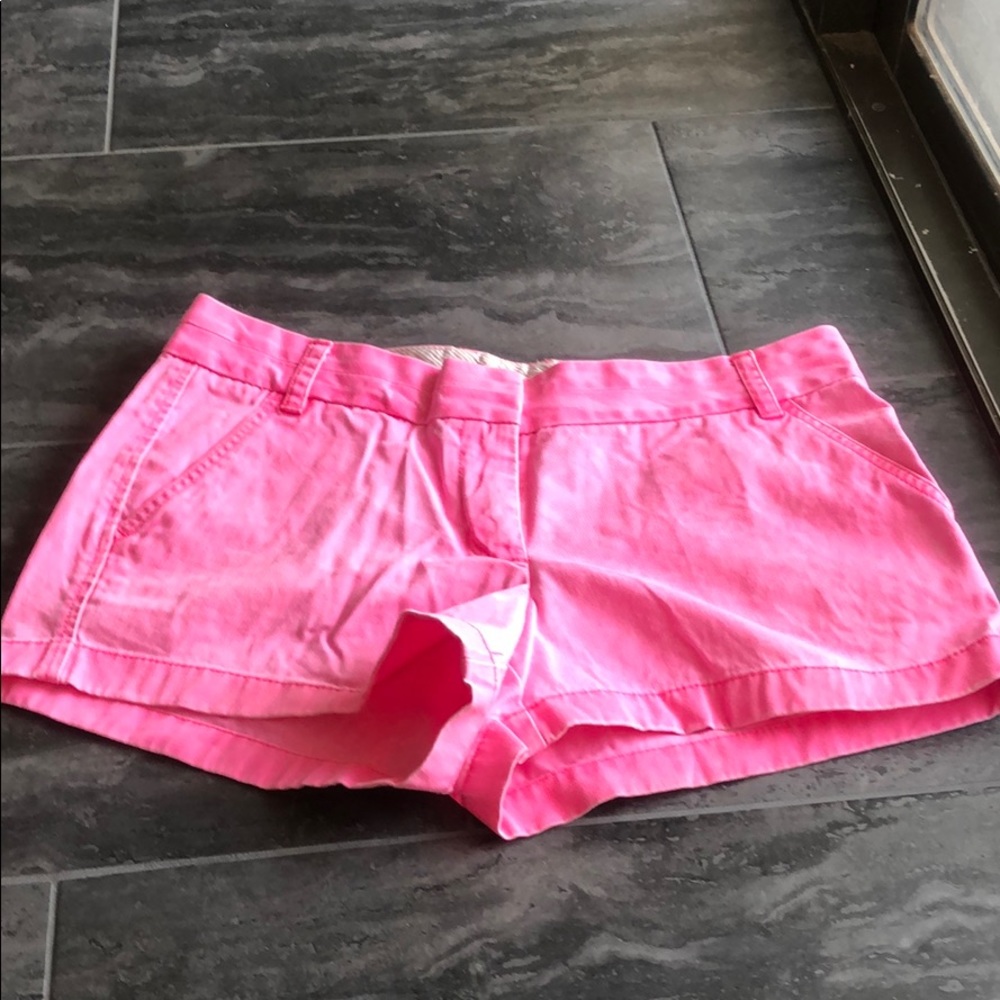 J. crew hot pink chino shorts